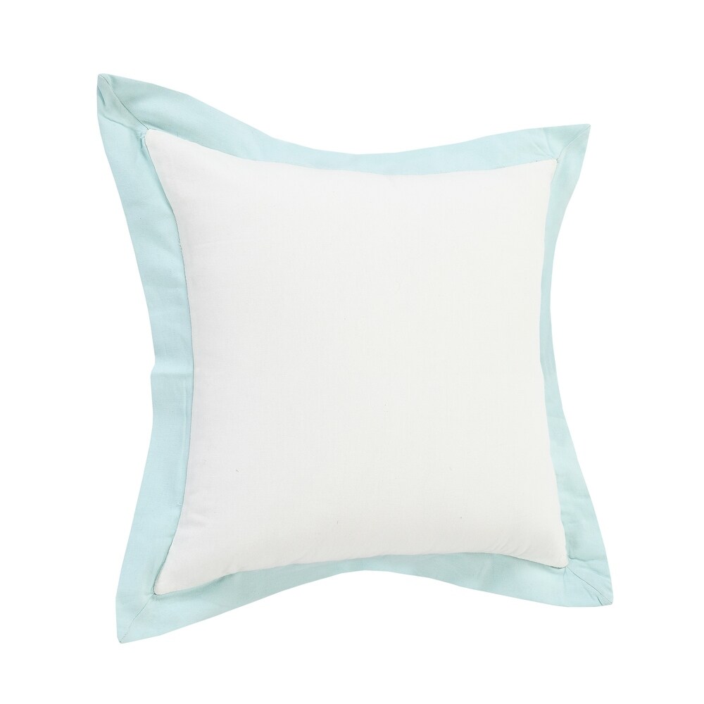 LR Home Icy Empire Bordered Throw Pillow