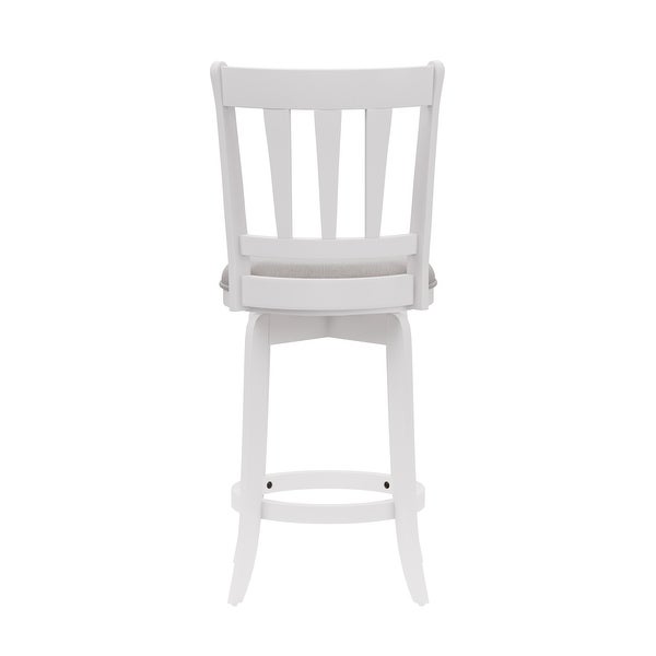 Presque Isle Wood Swivel Counter Height Stool， White