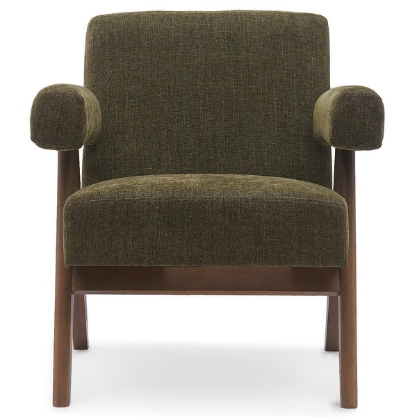 Mid Century Modern Fabric Accent Chair Single