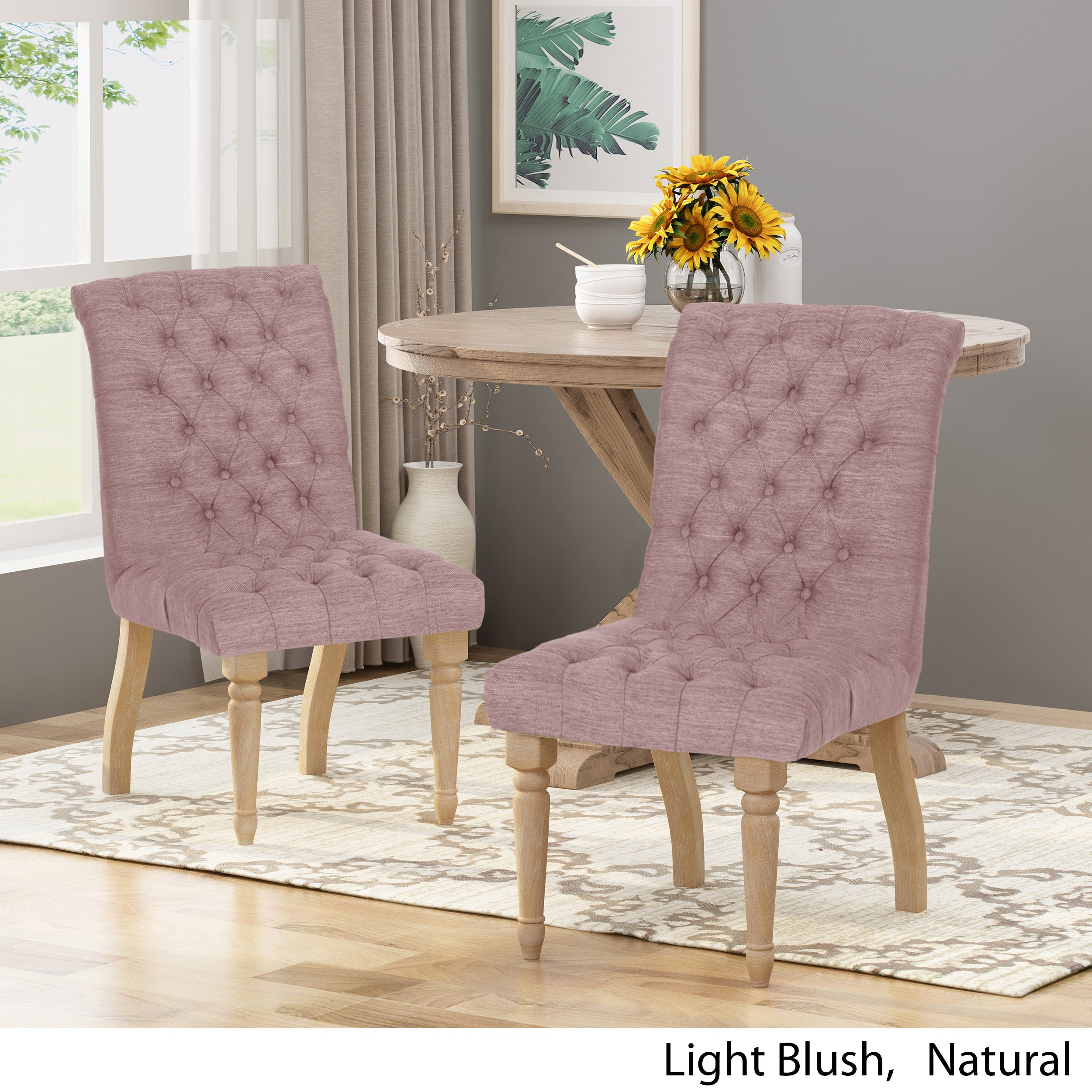 Terrance Tufted Fabric Dining Chair (Set of 2)