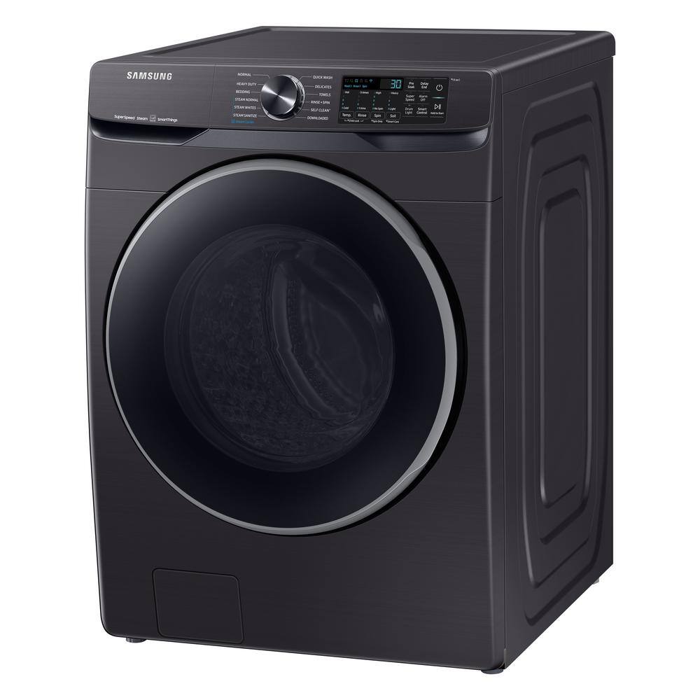  5 cu. ft. Smart High-Efficiency Front Load Washer with Super Speed in Brushed Black WF50A8500AV