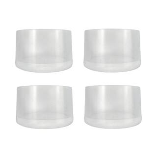 Everbilt 1-18 in. Clear Rubber Like Plastic Leg Caps for Table Chair and Furniture Leg Floor Protection (4-Pack) 4480795EV