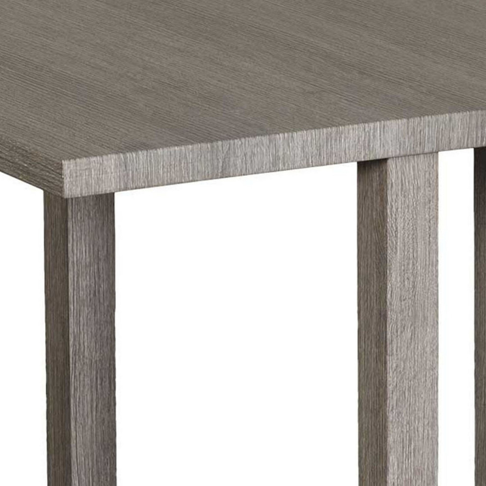 24 quotSide End Table  Square Top  Sturdy Crossed Base  Light Gray Wood   Transitional   Side Tables And End Tables   by VirVentures  Houzz