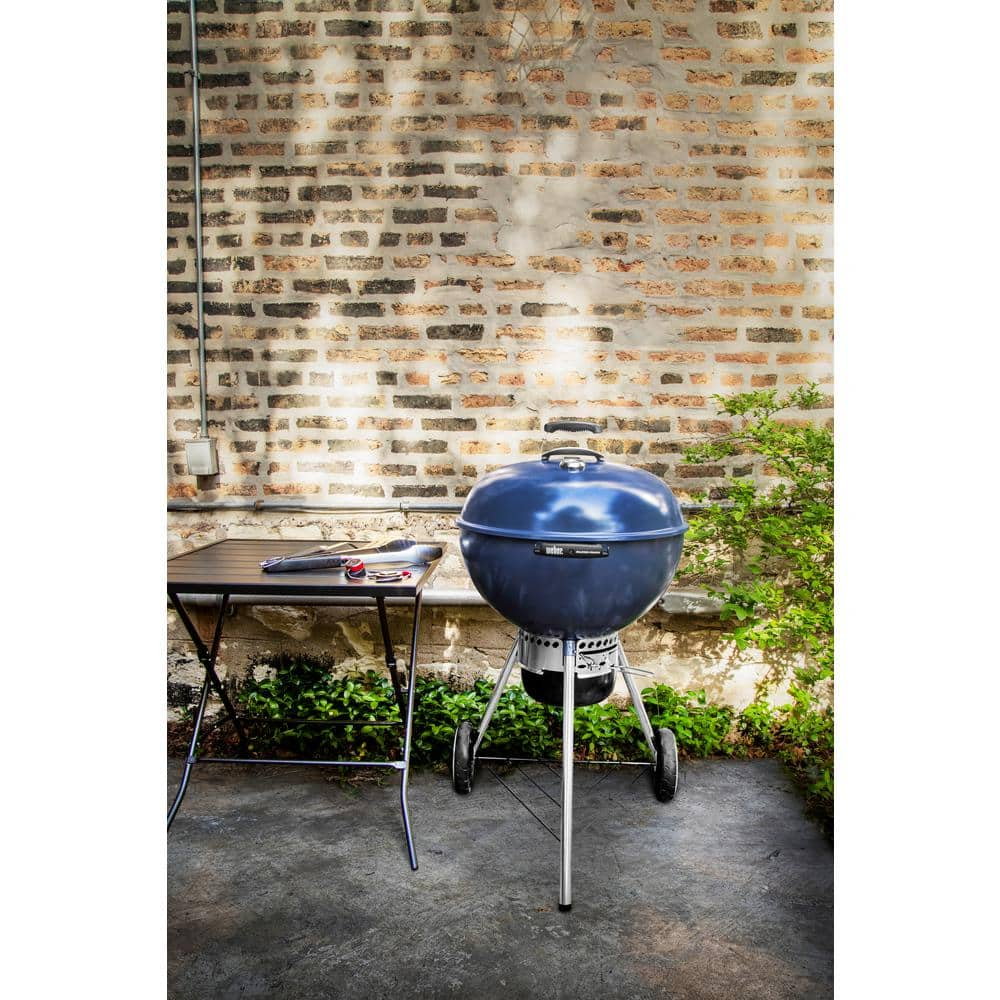 Weber 22 in. Master-Touch Charcoal Grill in Slate Blue 14513601