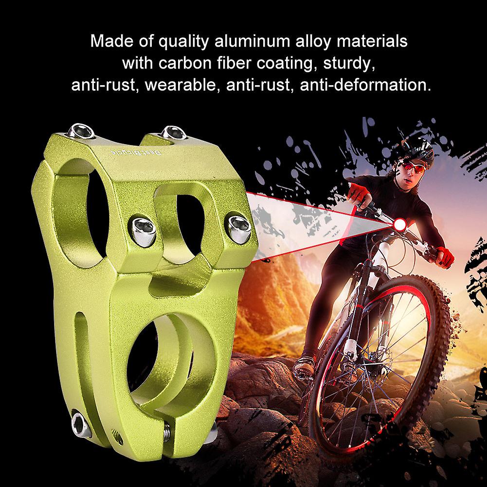 31.8mm Aluminum Alloy Mountain Bike Handlebar Fixed Stem Cycling Accessory (green)