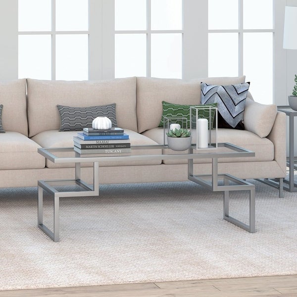 Contemporary Coffee Table with Glass Top