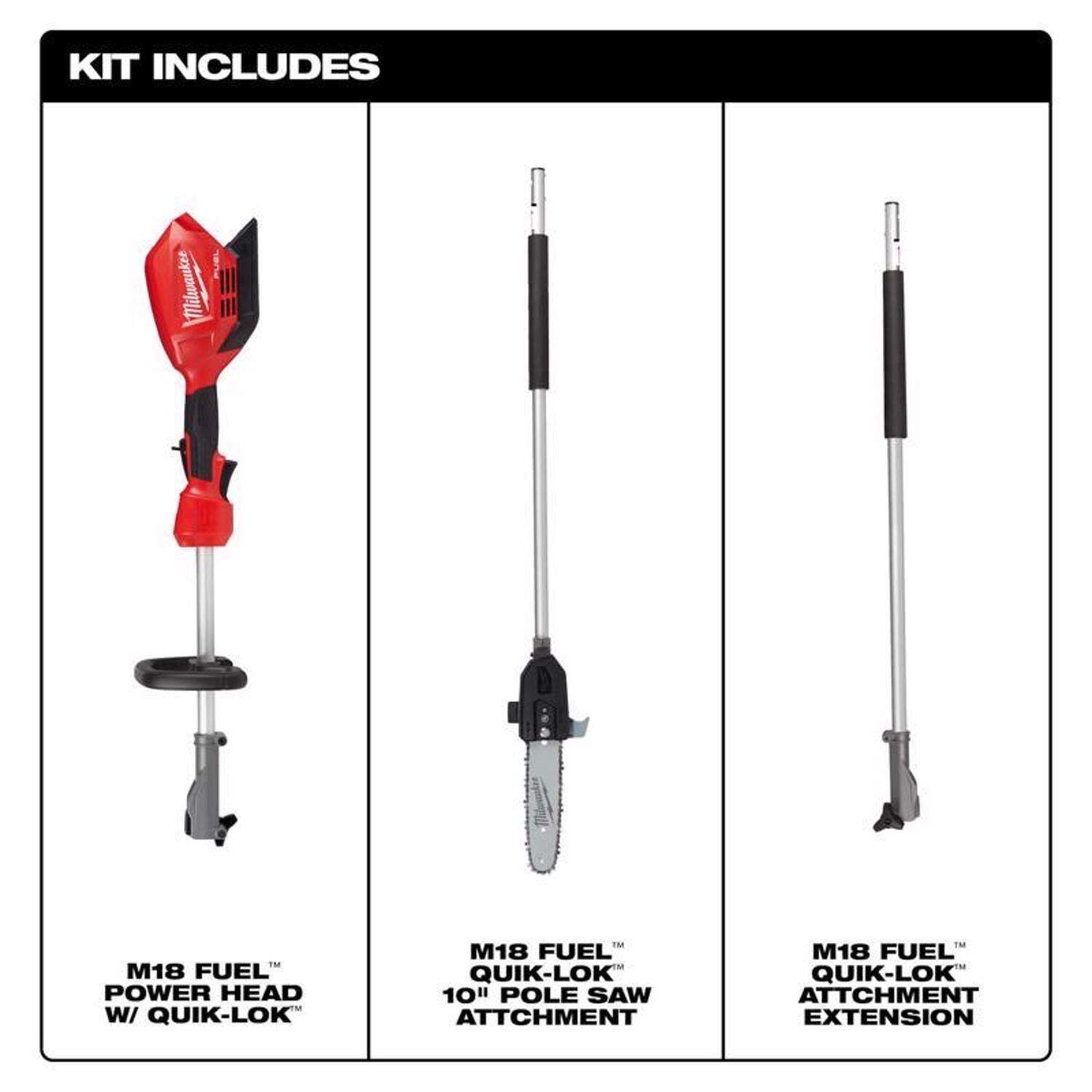 MW M18 FUEL 10 in. 18 V Battery Pole Saw Tool Only