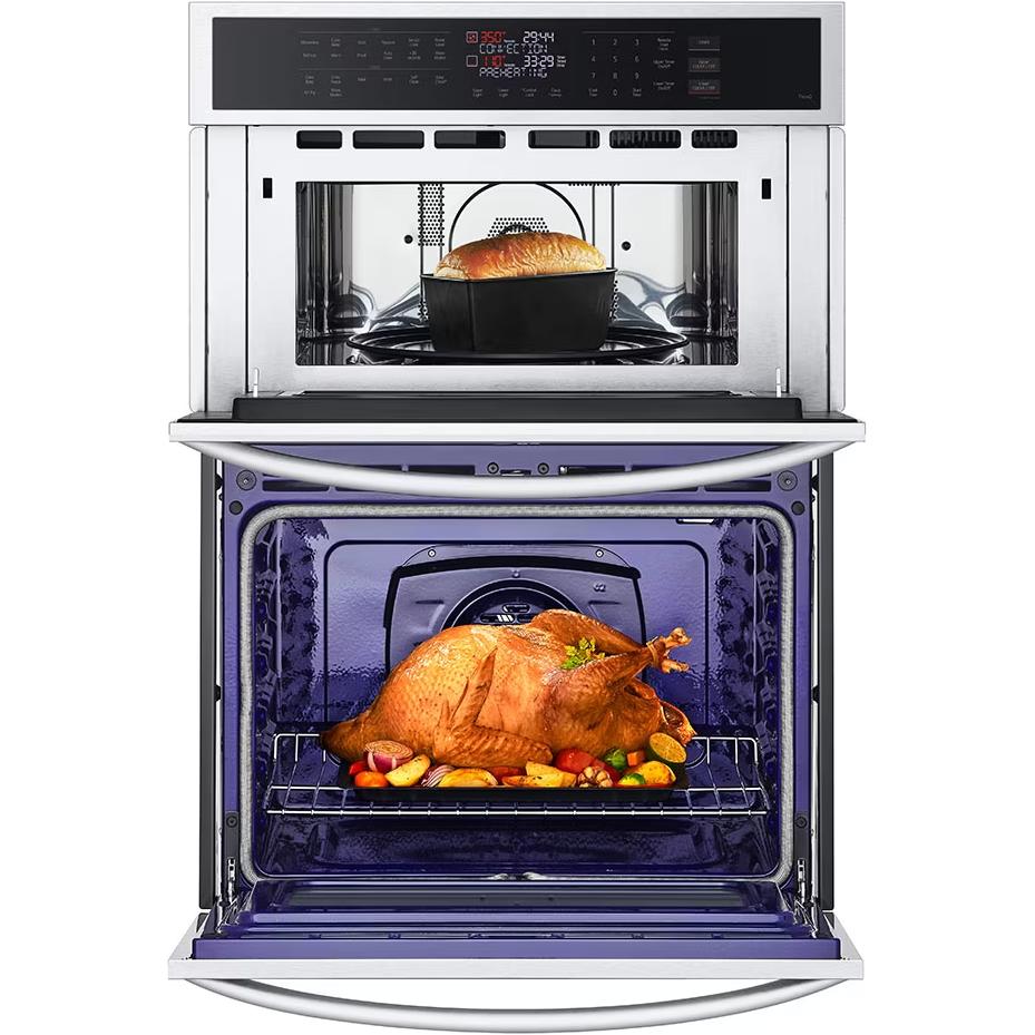 LG 30-inch, 6.4 cu.ft. Built-in Combination Wall Oven with ThinQ? Technology WCEP6423F