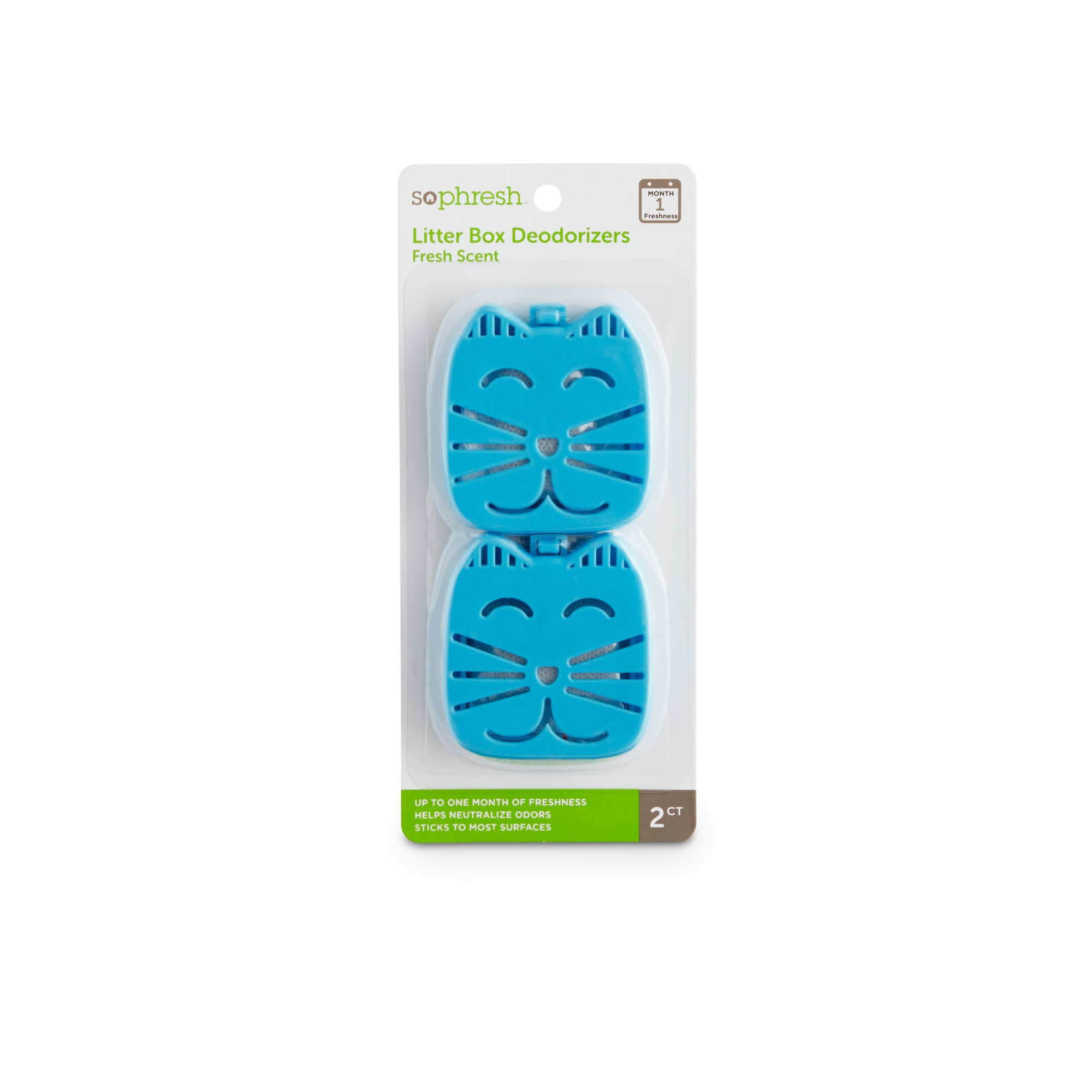 So Phresh Fresh Scent Cat Litter Box Deodorizers， Count of 2
