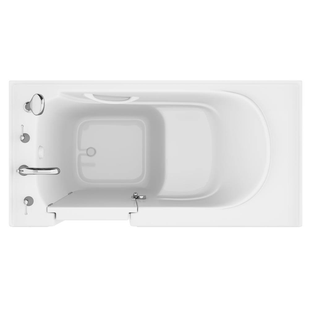 Universal Tubs Builder's Choice 60 in. Left Drain Quick Fill Walk-In Soaking Bath Tub in White B3060LWS