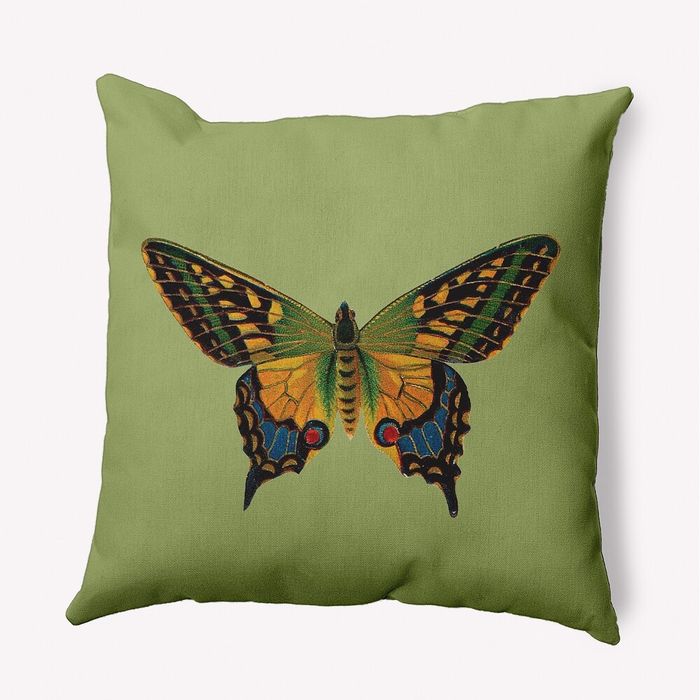 Colorful Swallowtail Polyester Indoor/Outdoor Pillow