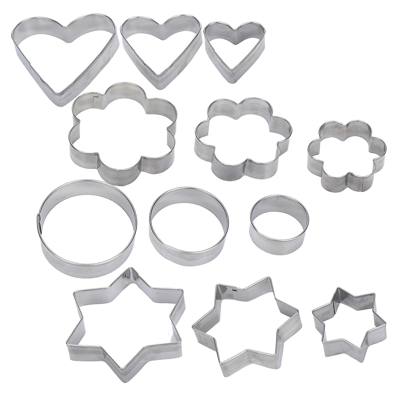 24pcs Stainless Steel Cookie Biscuit Diy Threedimensional Cake Tool Fruit Cutting Mold