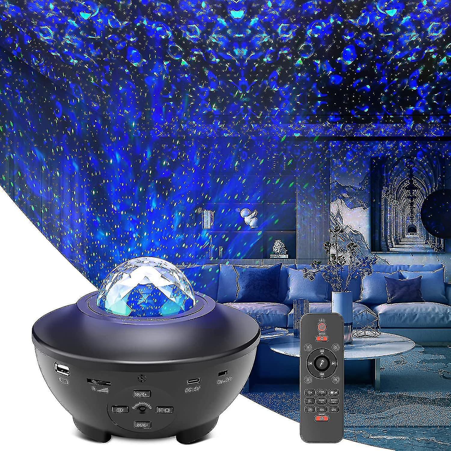 Galaxy Projector， Star Light Projector Led Lights Bedroom With Bluetooth