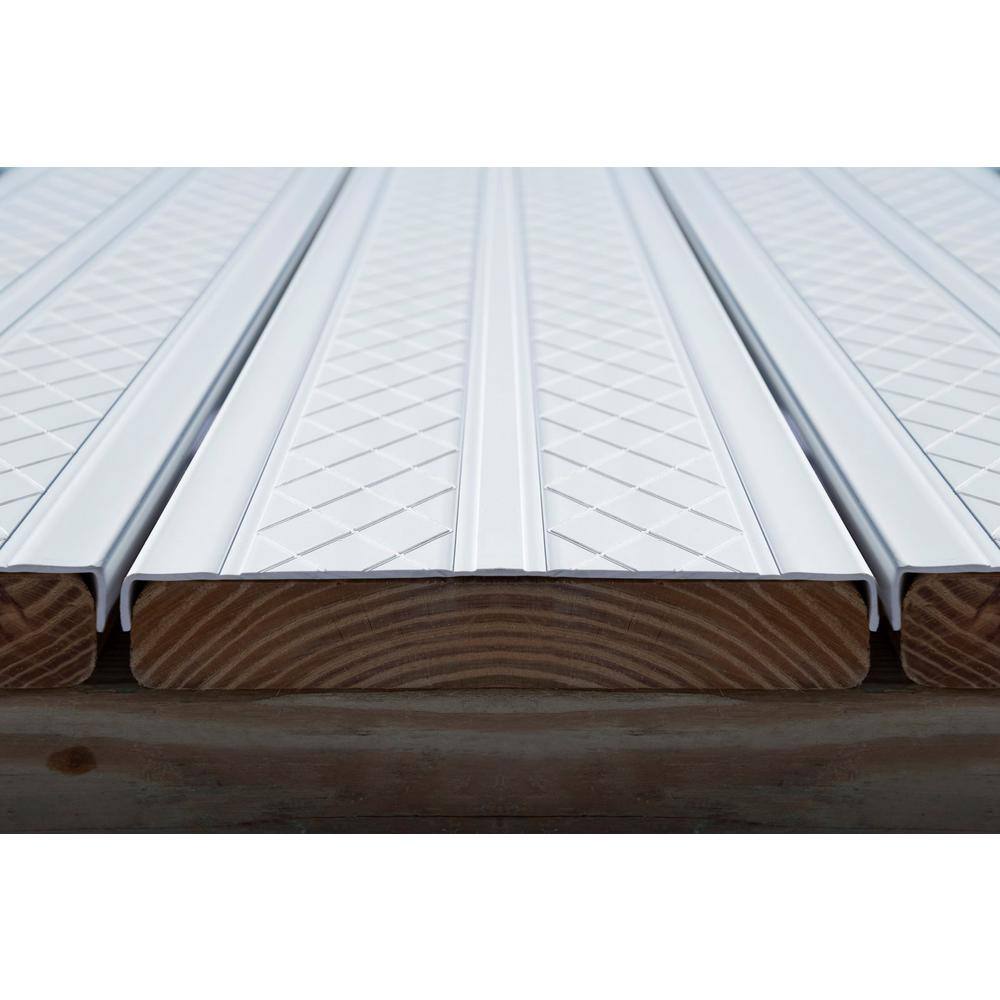 Deck-Top 12 in. x 5-12 in. x 3 in. Coastal Grey PVC Decking Board Cover Sample for Composite and Wood Patio Decks DTSCG894