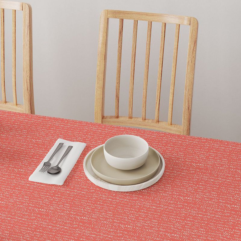 Square Tablecloth， 100% Polyester， 54x54， Coral Batik Design