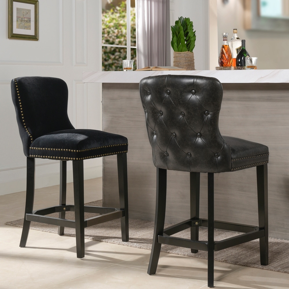 Sonoma Tufted Armless Counter or Bar Stools (Set of 2)