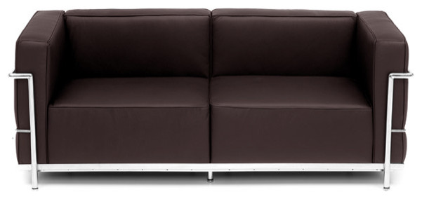 Cuscino Grande Loveseat in Italian Leather   Modern   Loveseats   by Advanced Interior Designs  Houzz