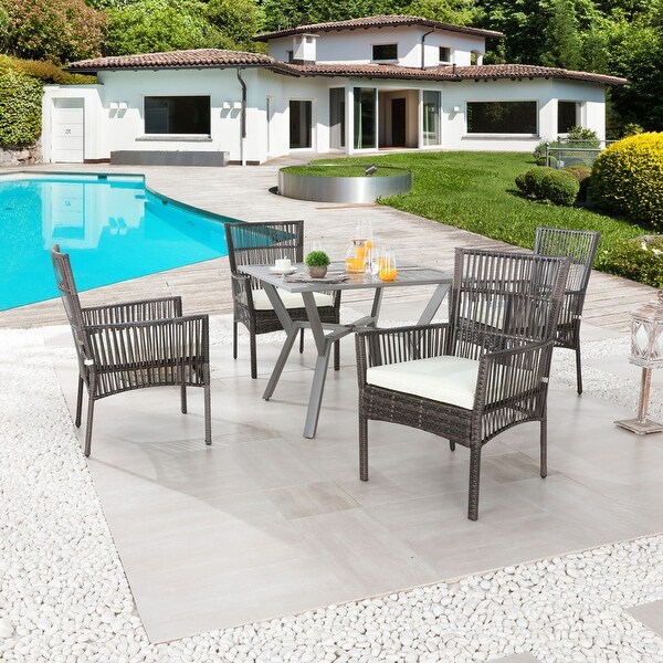 Patio Festival 5Piece Outdoor Square Dining Set