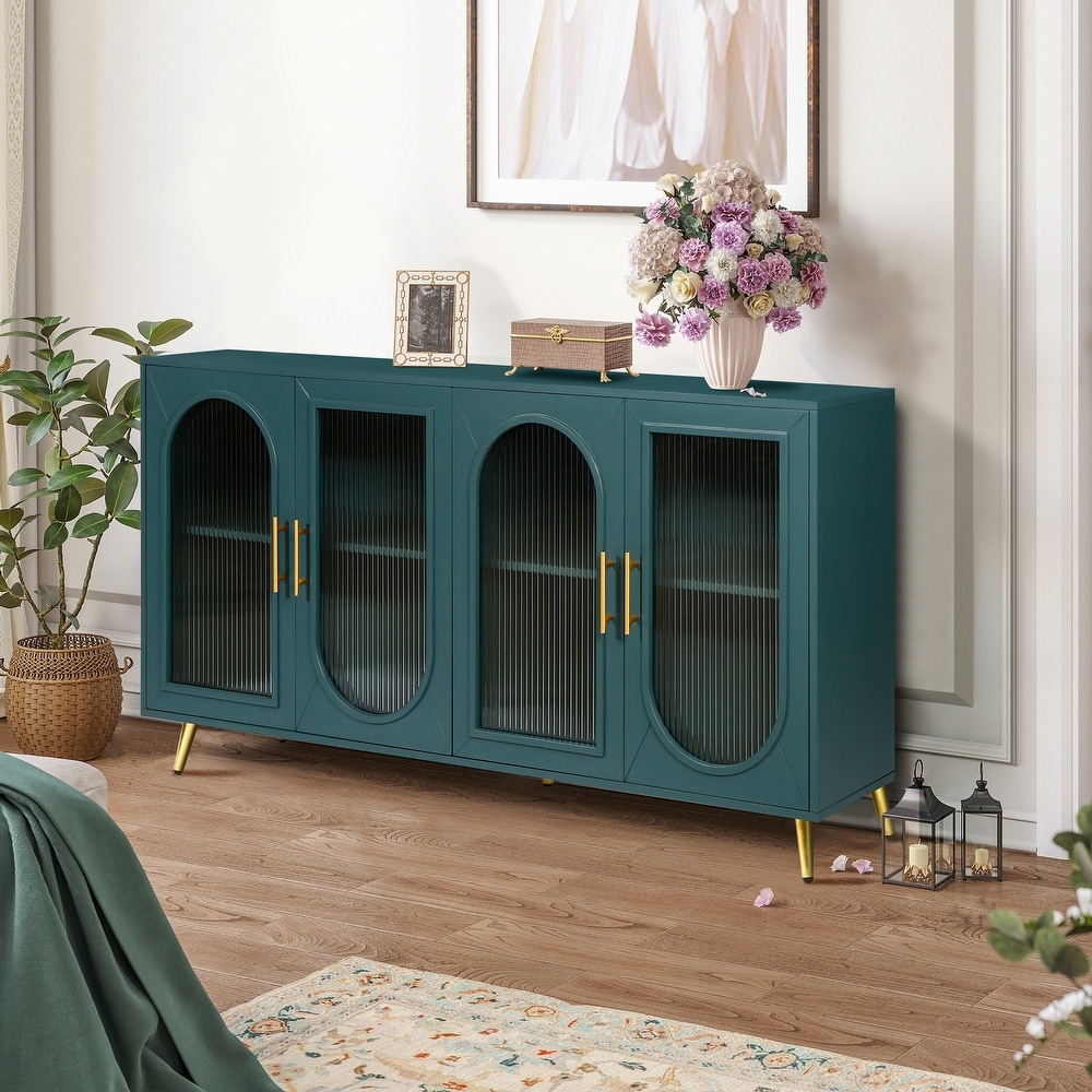 Sideboard Storage Cabinet With Adjustable Shelves and 4 Doors