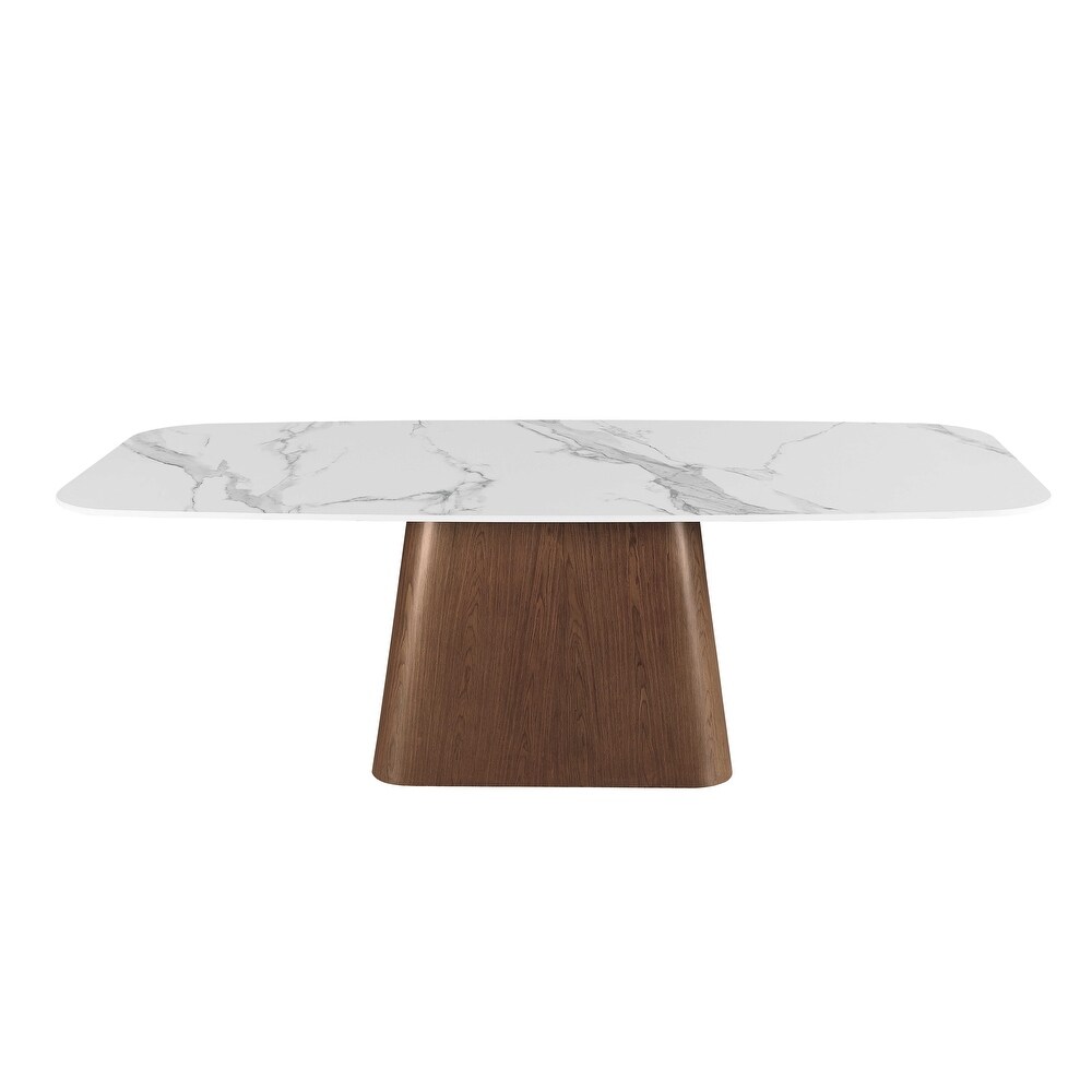 Somette Kenny Modern Marbleized Dining Table