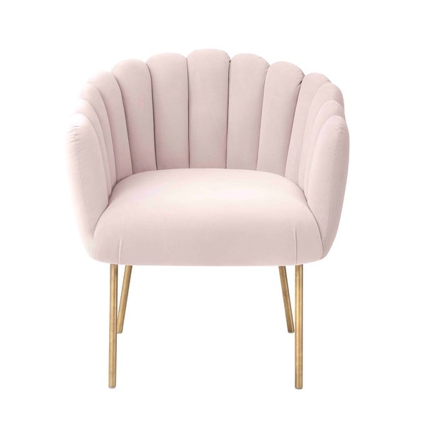 Doloris Mid-century Modern Light Velvet Upholstered Feather Side Chair