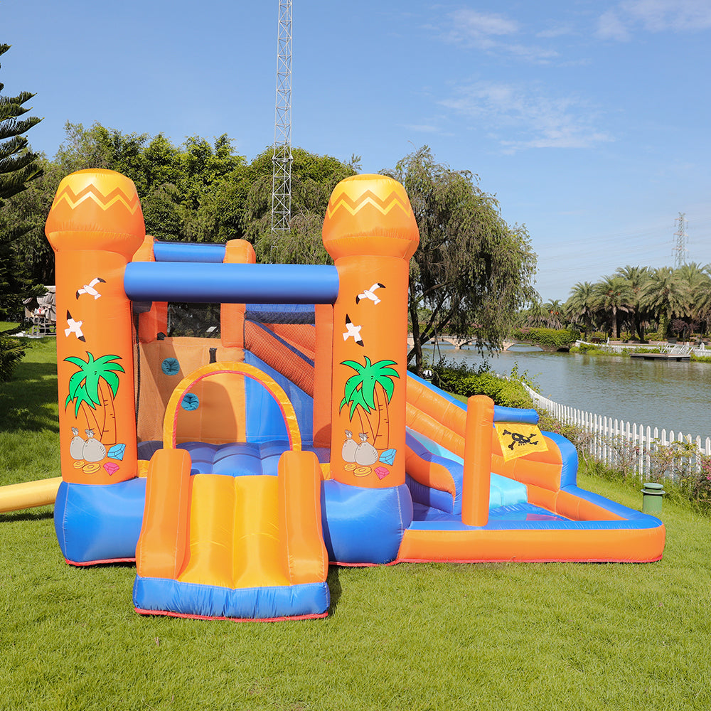 MultiEase Inflatable Kids Water Slide Park Bounce Splash Pool Patio