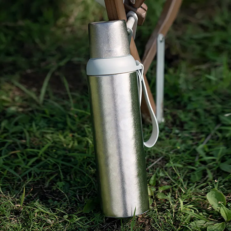 Camping Accessories Outdoor Titanium Water Bottle with Titanium Lid Outdoor Camping Cycling Hiking Tableware Drinkware