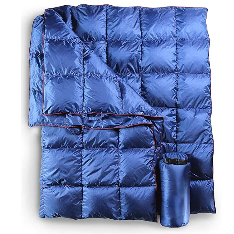 Custom Manufacture High Quality Packable Down Camping Blanket For Outdoor