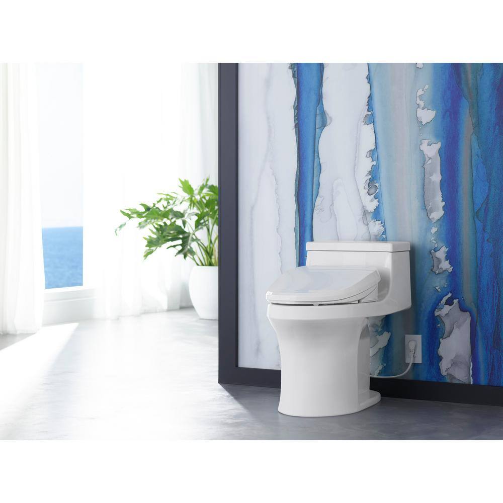 KOHLER C3 155 Electric Bidet Seat for Cleansing Elongated Toilet in White K-8298-0