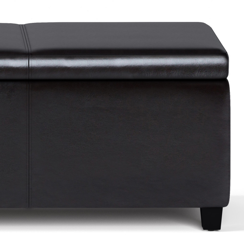 Avalon Extra Large Storage Ottoman Bench   Contemporary   Footstools And Ottomans   by Simpli Home Ltd.  Houzz