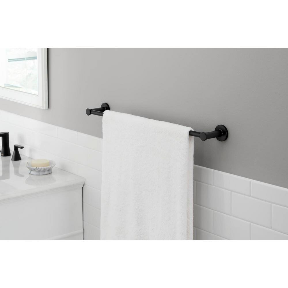 Glacier Bay Lucien 24 in. Towel Bar in Matte Black BTH-024-108