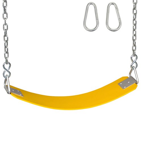 Swing Set Stuff Inc. Commercial Rubber Belt Seat with Chains and Hooks (Blue)