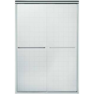 STERLING Finesse 47-58 in. x 70-116 in. Frameless Sliding Shower Door in Silver with Handle 5475-48S-G05