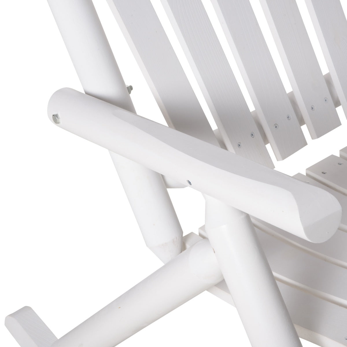 Festnight Wooden Rocking Chair, Indoor Outdoor Porch Rocker for Backyard Garden, White