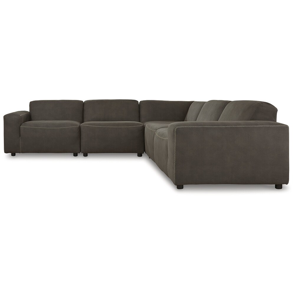 Signature Design by Ashley ena Gunmetal 5 Piece Sectional   116\