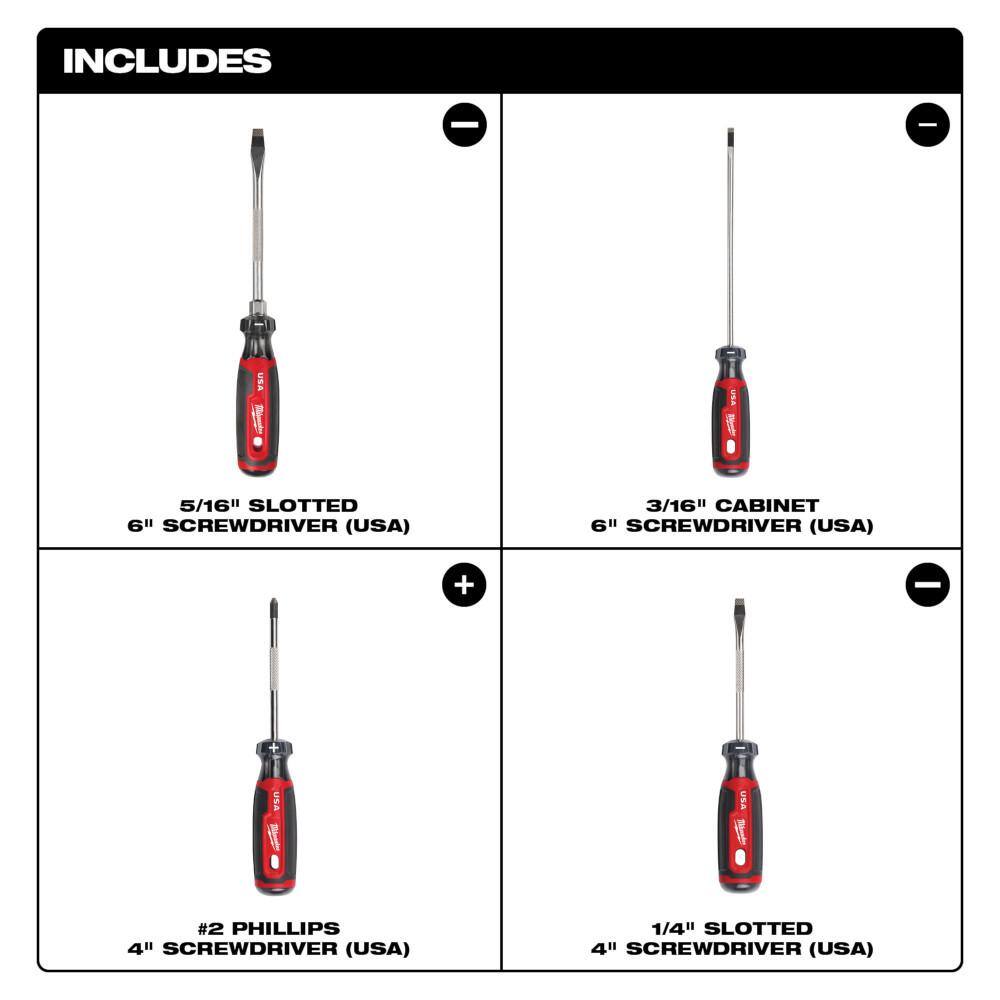 MW Screwdriver Set with Cushion Grip (4-Piece) MT200-4