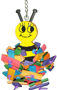 A  E Happy Beaks Busy Bee Bird Toy