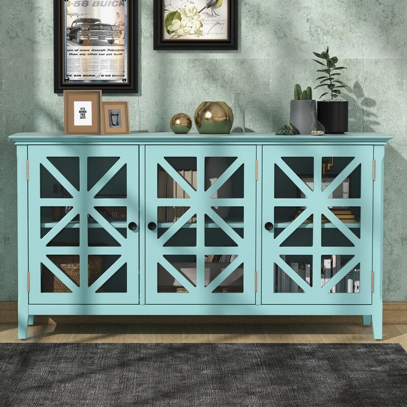 3 accent cabinets Sideboards and wooden lockers in kitchen buffet  living room  dining room  entryway