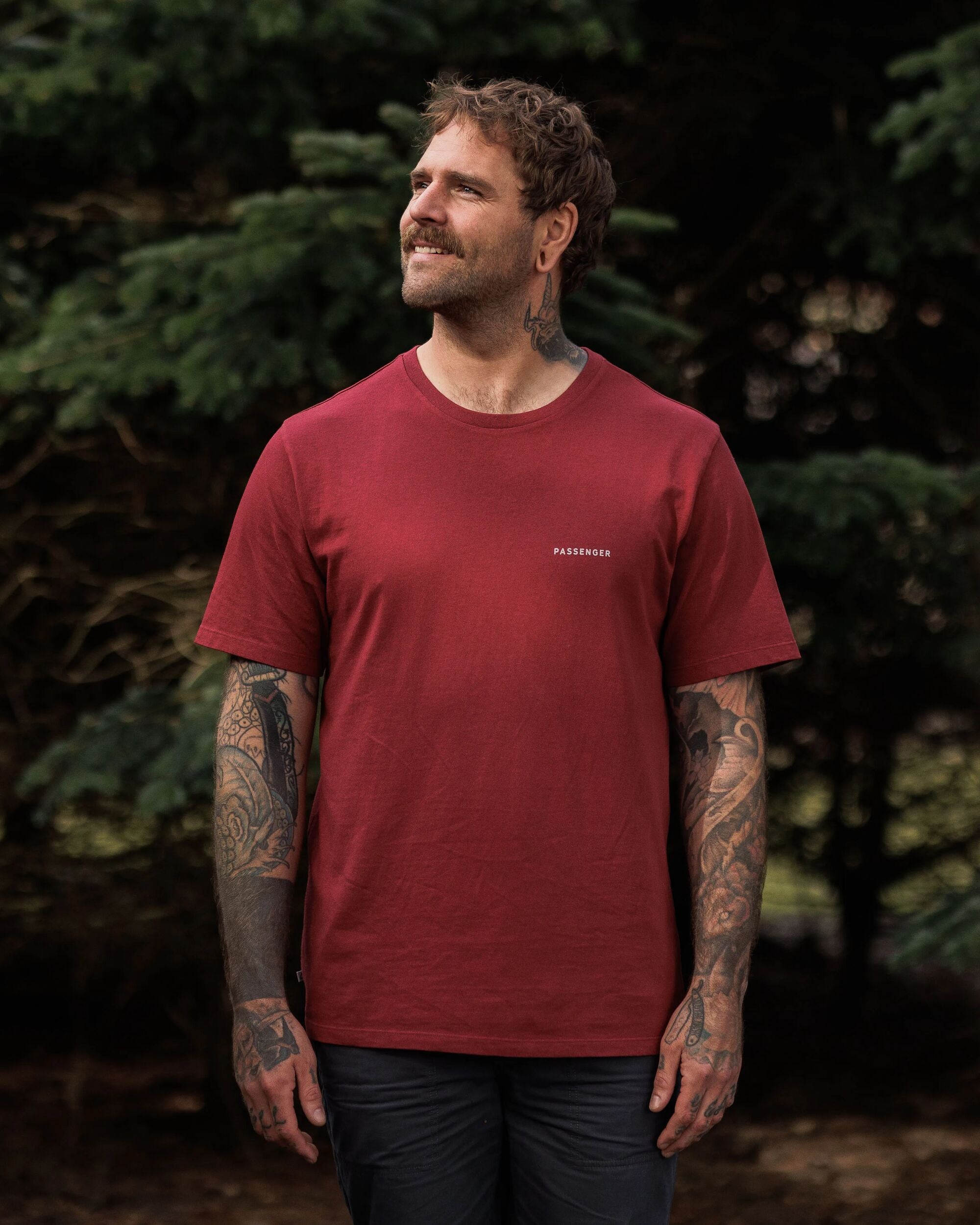 Made To Roam Recycled Cotton T-Shirt - Forest Berry