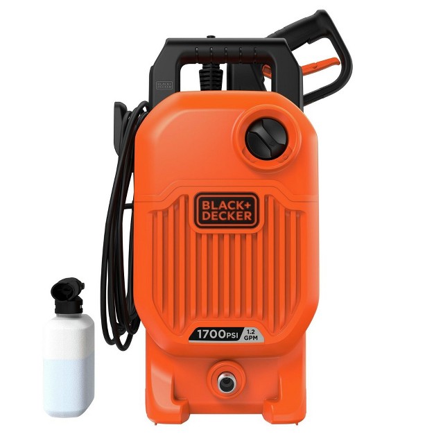 Black amp Decker Bepw1700 1700 Max Psi 1 2 Gpm Corded Cold Water Pressure Washer