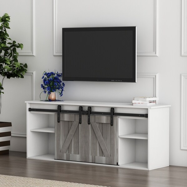 Wooden Fireplace TV Stand for TV up to 65