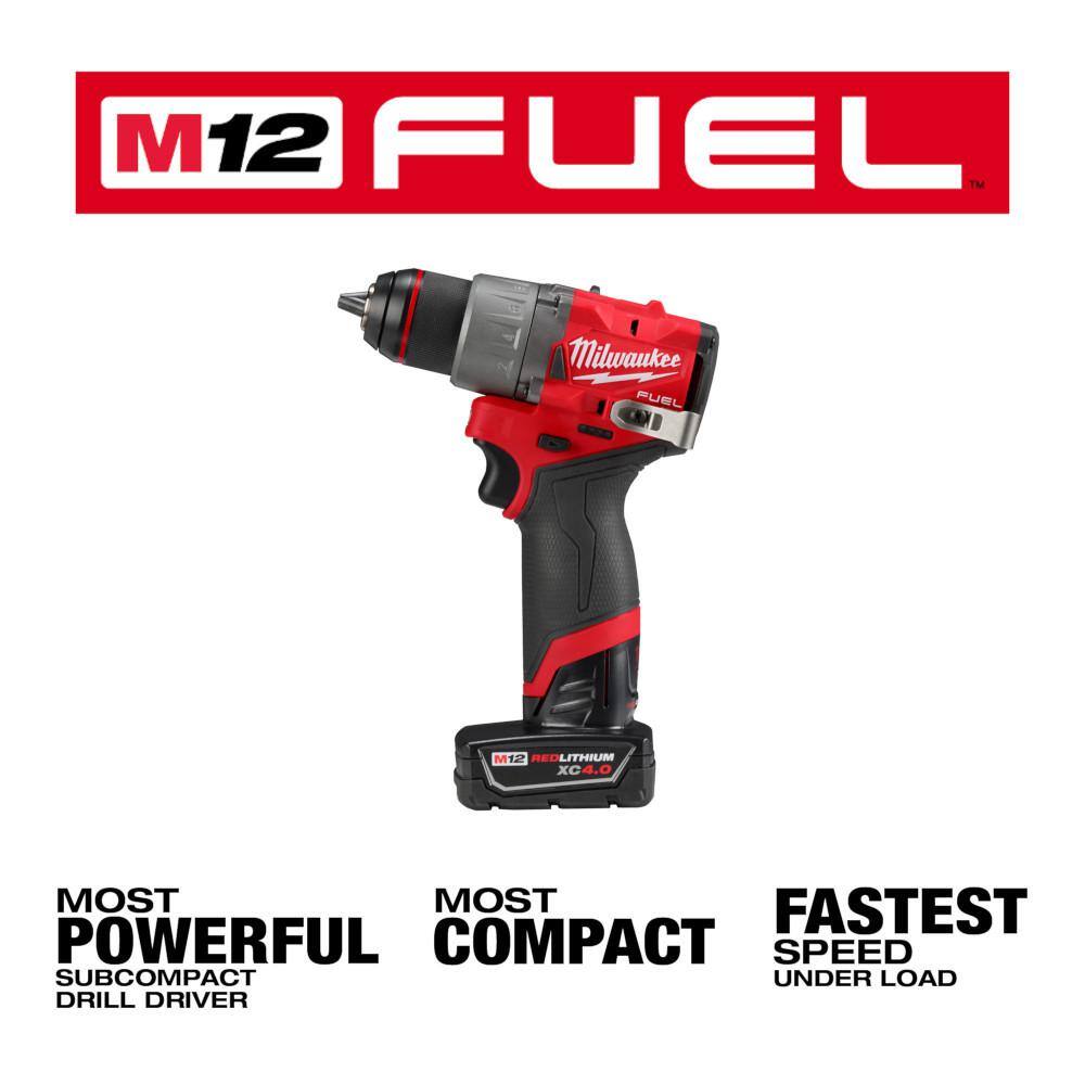 MW M12 FUEL 12V Lithium-Ion Brushless Cordless 12 in. Drill Driver Kit wM12 Soldering Iron 3403-22-2488-20