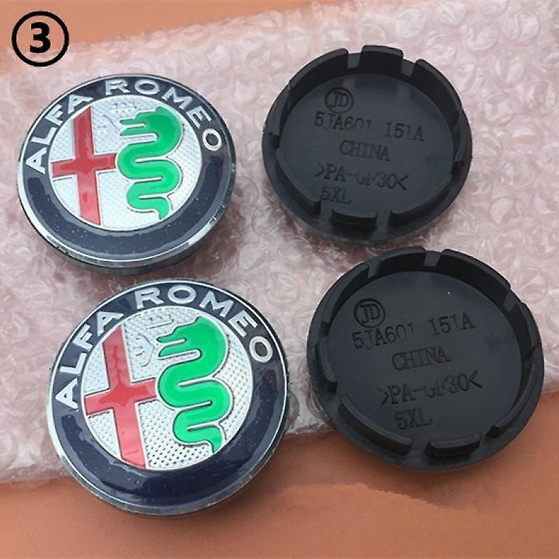 4pcs/set 56mm Car Wheel Center Hub Caps For Alfa Romeo Mito 147 155 156 159 166 Giulietta Spider Gt Stelvio Etc.