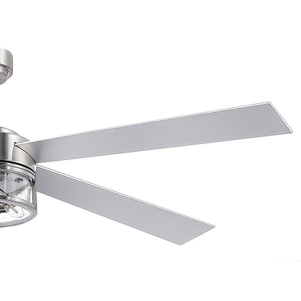 60 In Brushed Nickel Ceiling Fan with Light Remote(5-blade) Shopping - The Best Deals on Ceiling Fans | 41427727