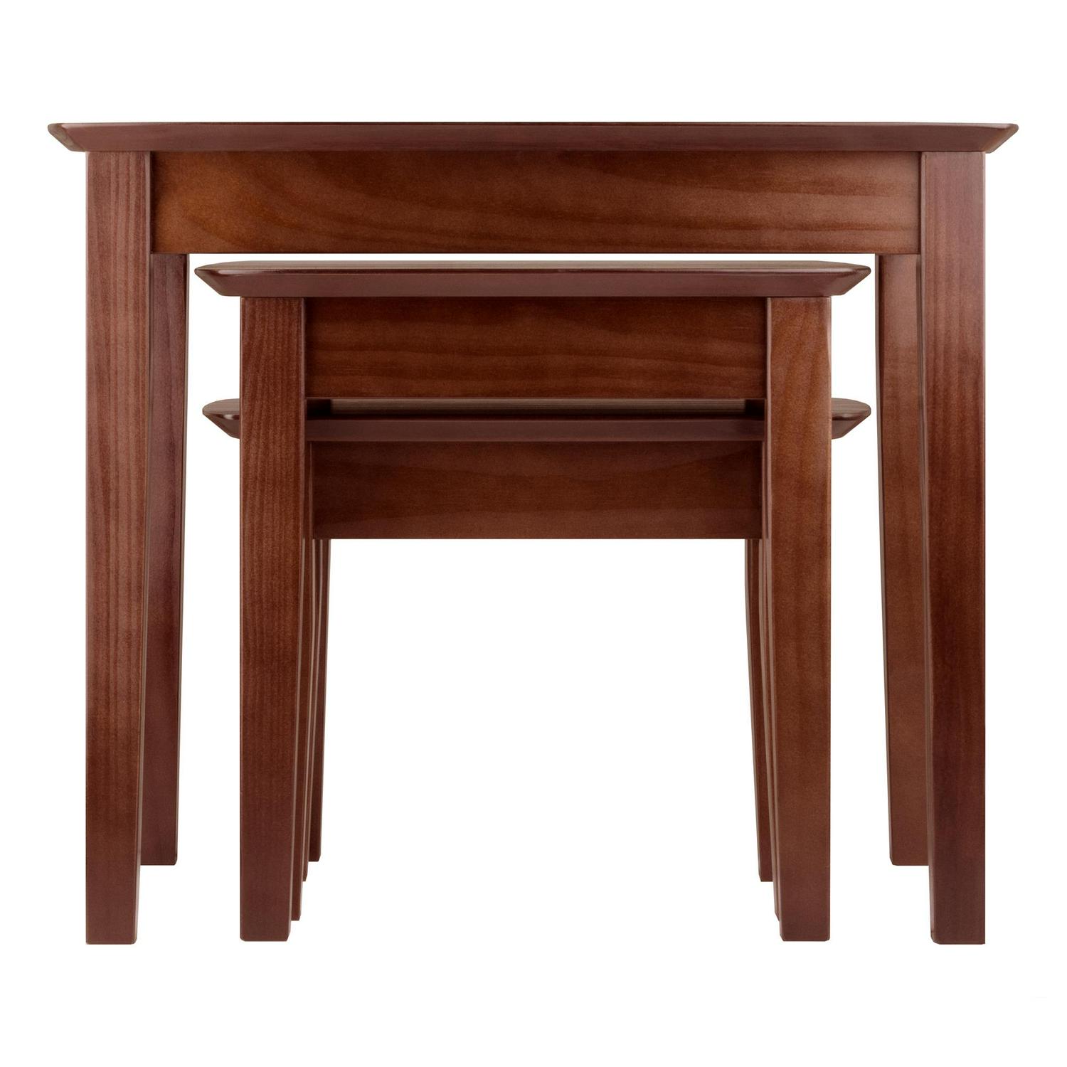 Winsome Wood Bradley 3-Pc Nesting Table Set， Walnut Finish