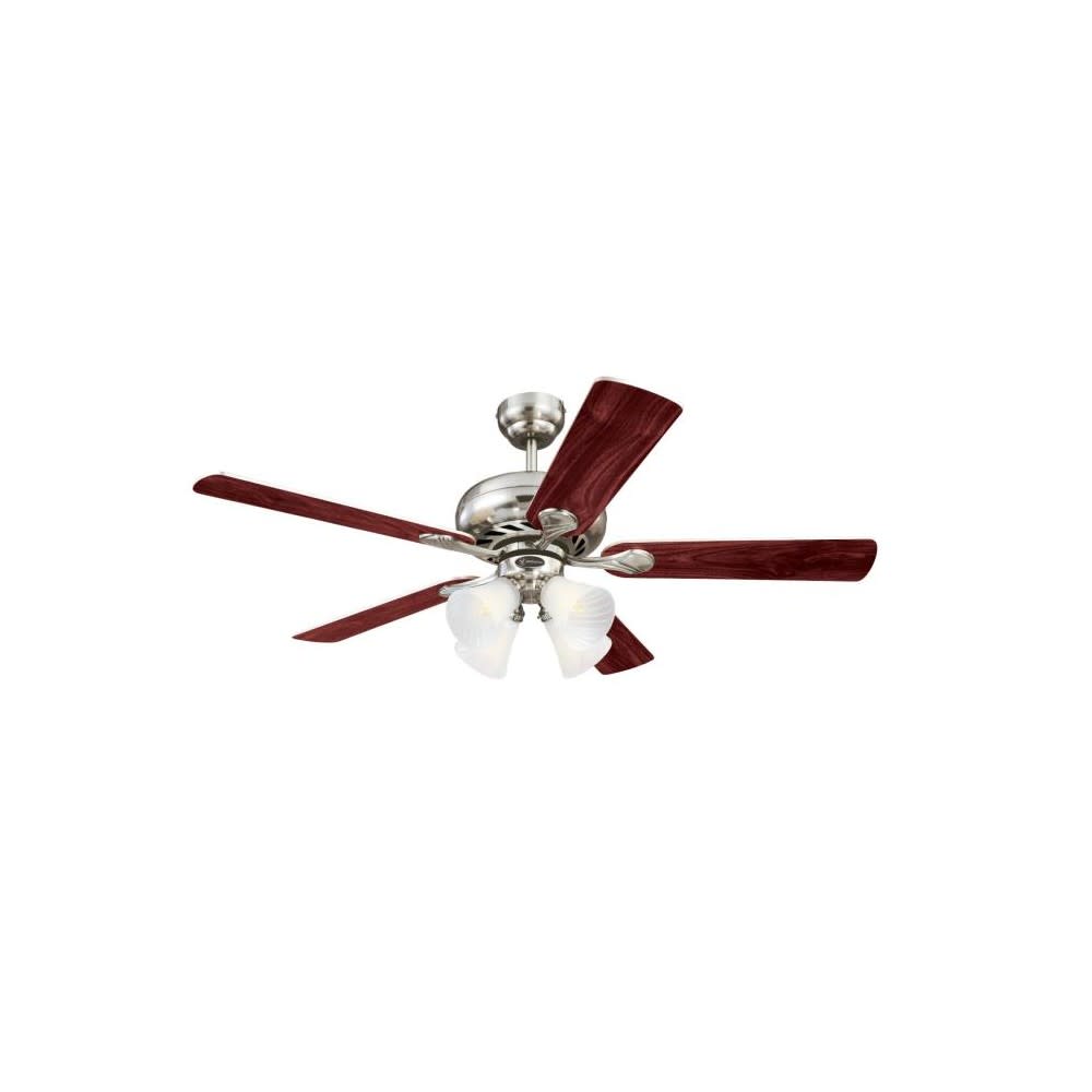 Westinghouse 52 Swirl Brushed Nickel LED Indoor Ceiling Fan ;