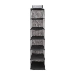 Simplify 47.24 in. H Gray Fabric Hanging Closet Organizer 26606-GREY