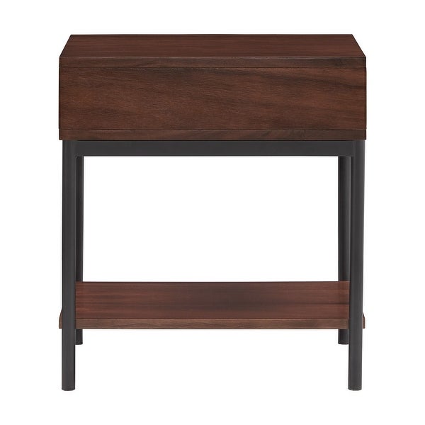 Elio Two-Tone Rectangular End Table with USB Port by iNSPIRE Q Modern - End Table