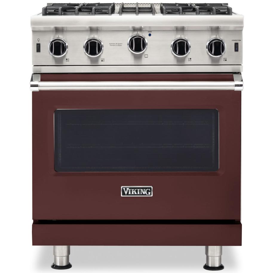 Viking 30-inch, 4.0 cu.ft. Freestanding Gas Range with Convection Technology VGIC5302-4BKALP