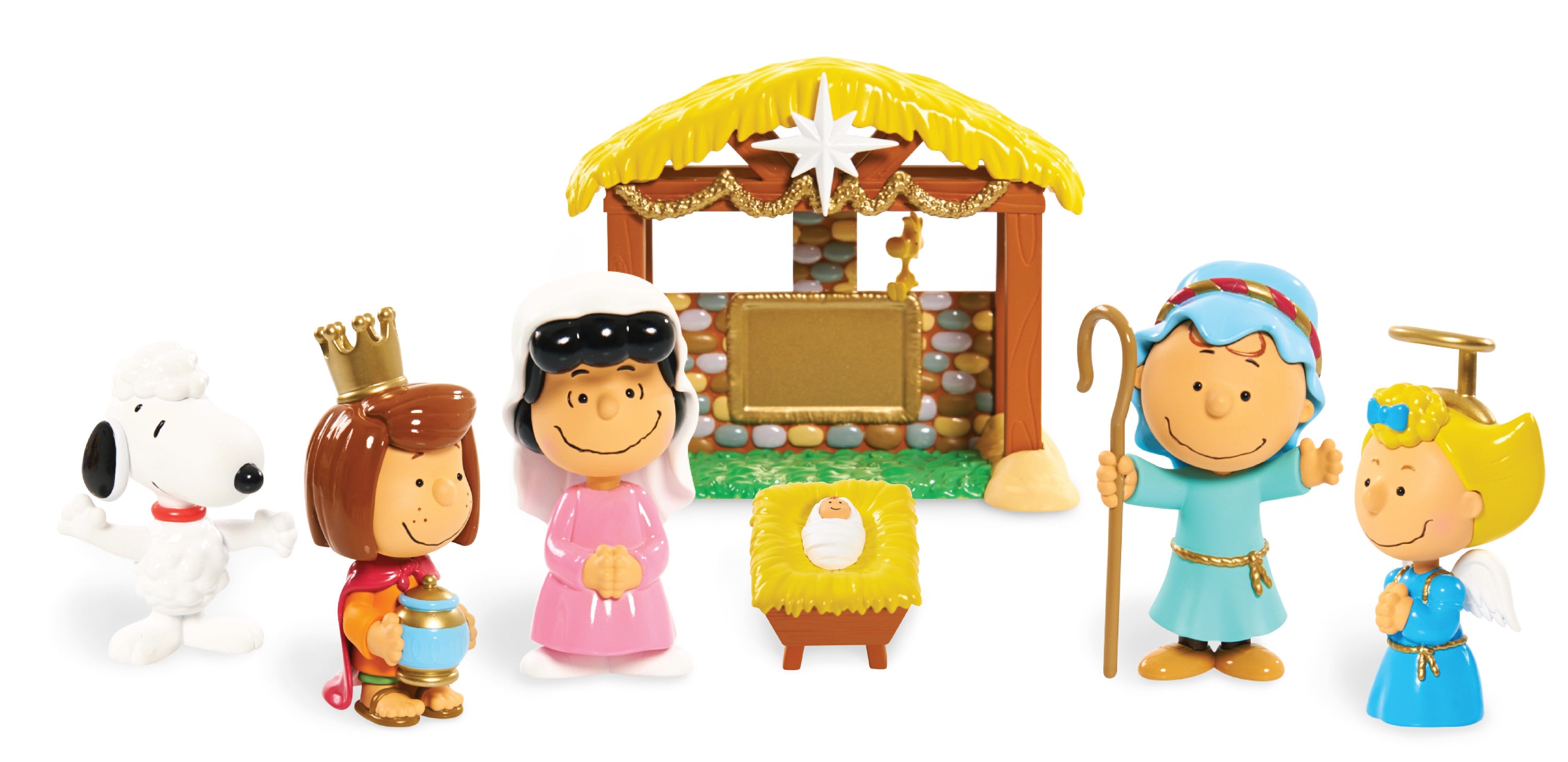 Peanuts Christmas Nativity Figure Set， Decorations and Toys，  Kids Toys for Ages 3 Up， Gifts and Presents